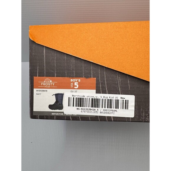 NORTHSIDE 3M Thinsulate Boys Snow Boots  Black Blue Size US 5 EU 37 (Box 15) - Picture 10 of 10